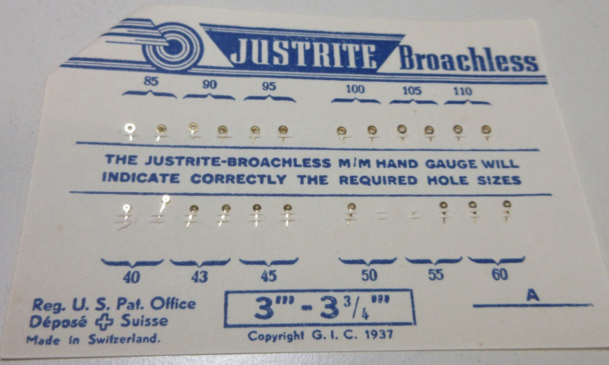 LOT JUSTRITE WATCH HANDS 3”’ 3 3/4”’ WATCHMAKER REPLACEMENT PARTS #46