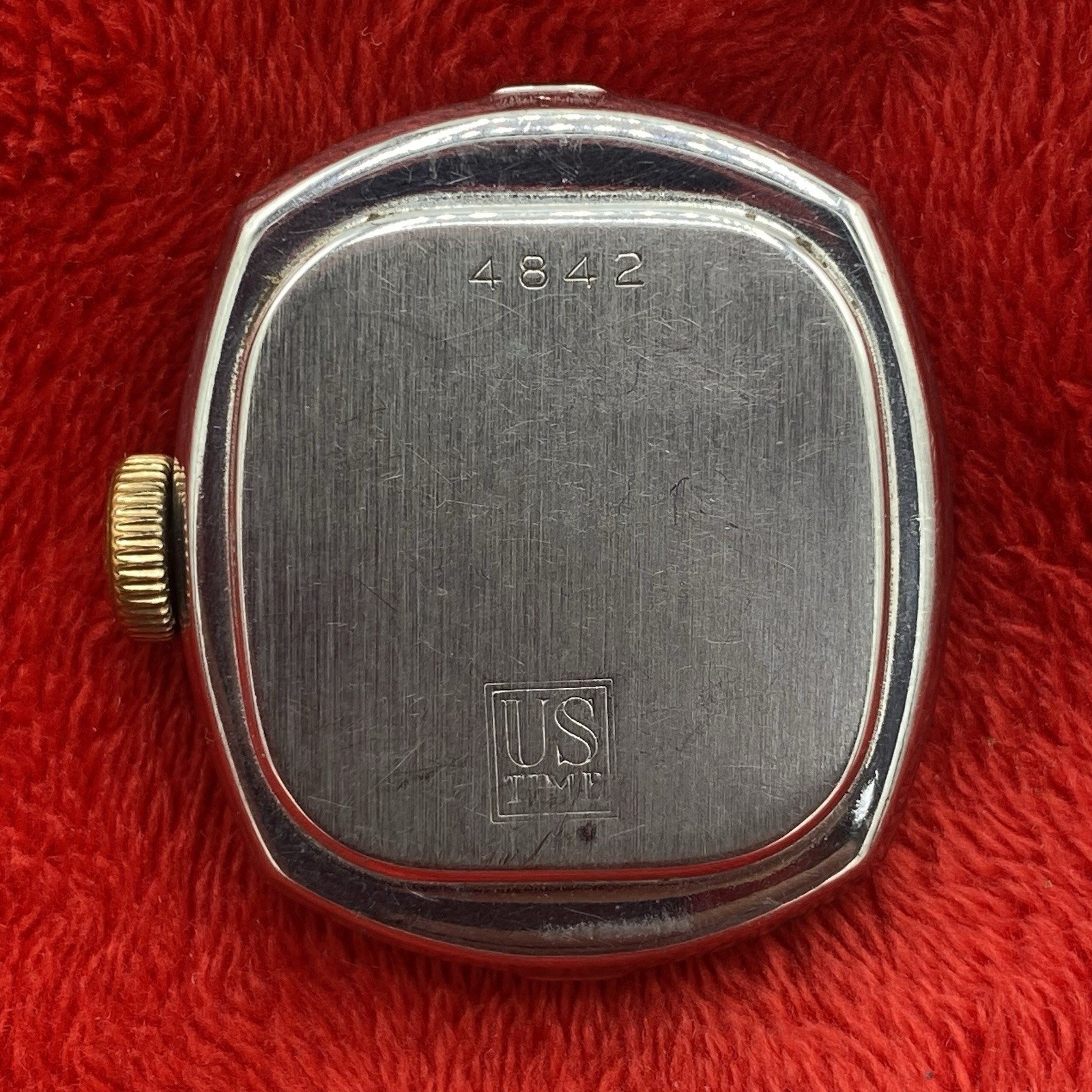 Antique Ingersoll watch movement w dial and hands for parts or repair Made USA