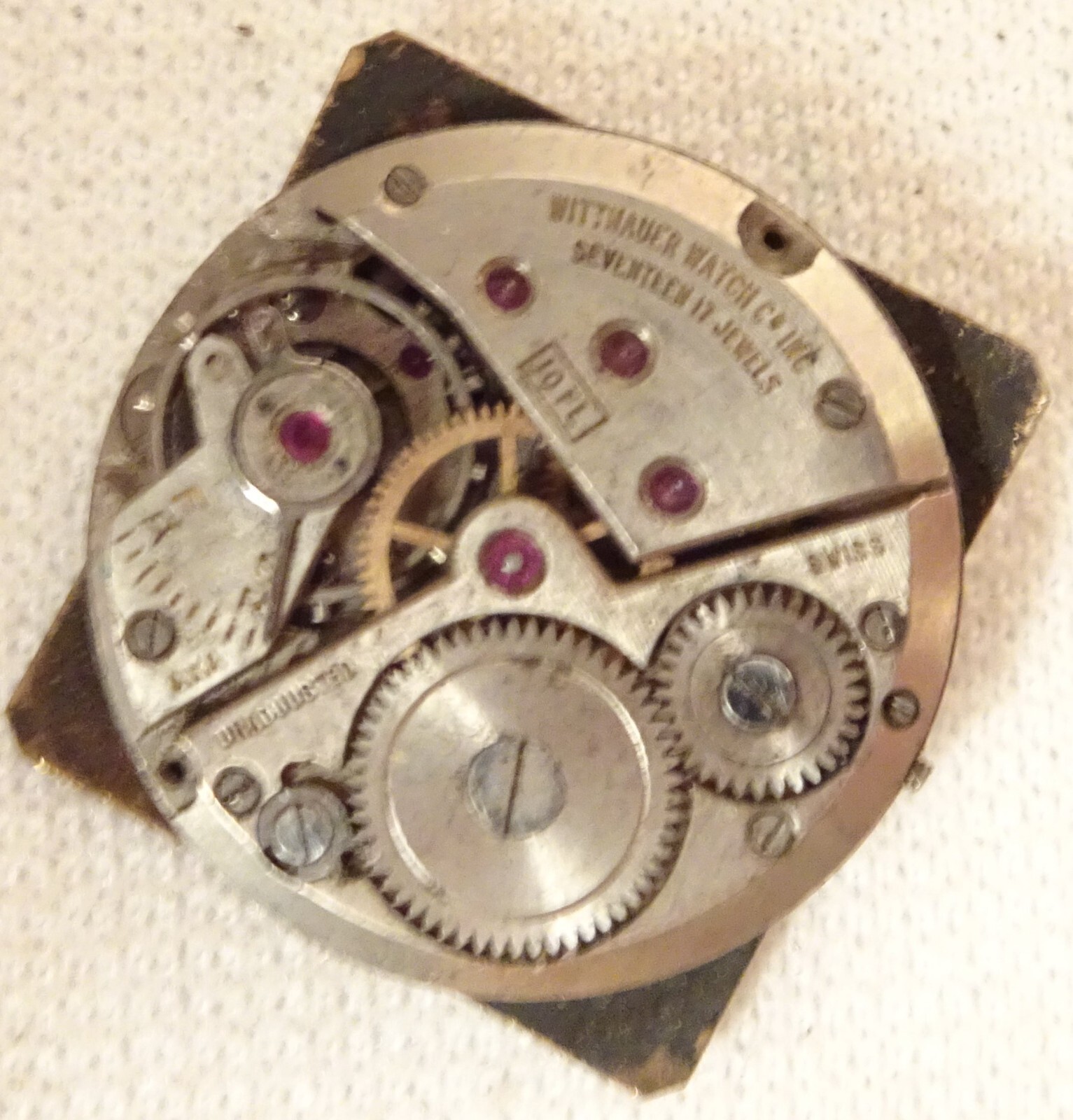 Wittnauer Wristwatch Movement 10FL Swiss 17J Men’s Vintage Parts