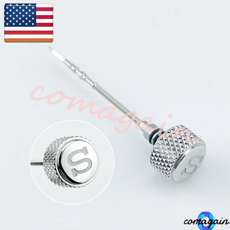 1x For 7S26 NH35 NH36 SKX007 Silver Knurled Crown Mod Parts Polished Finish