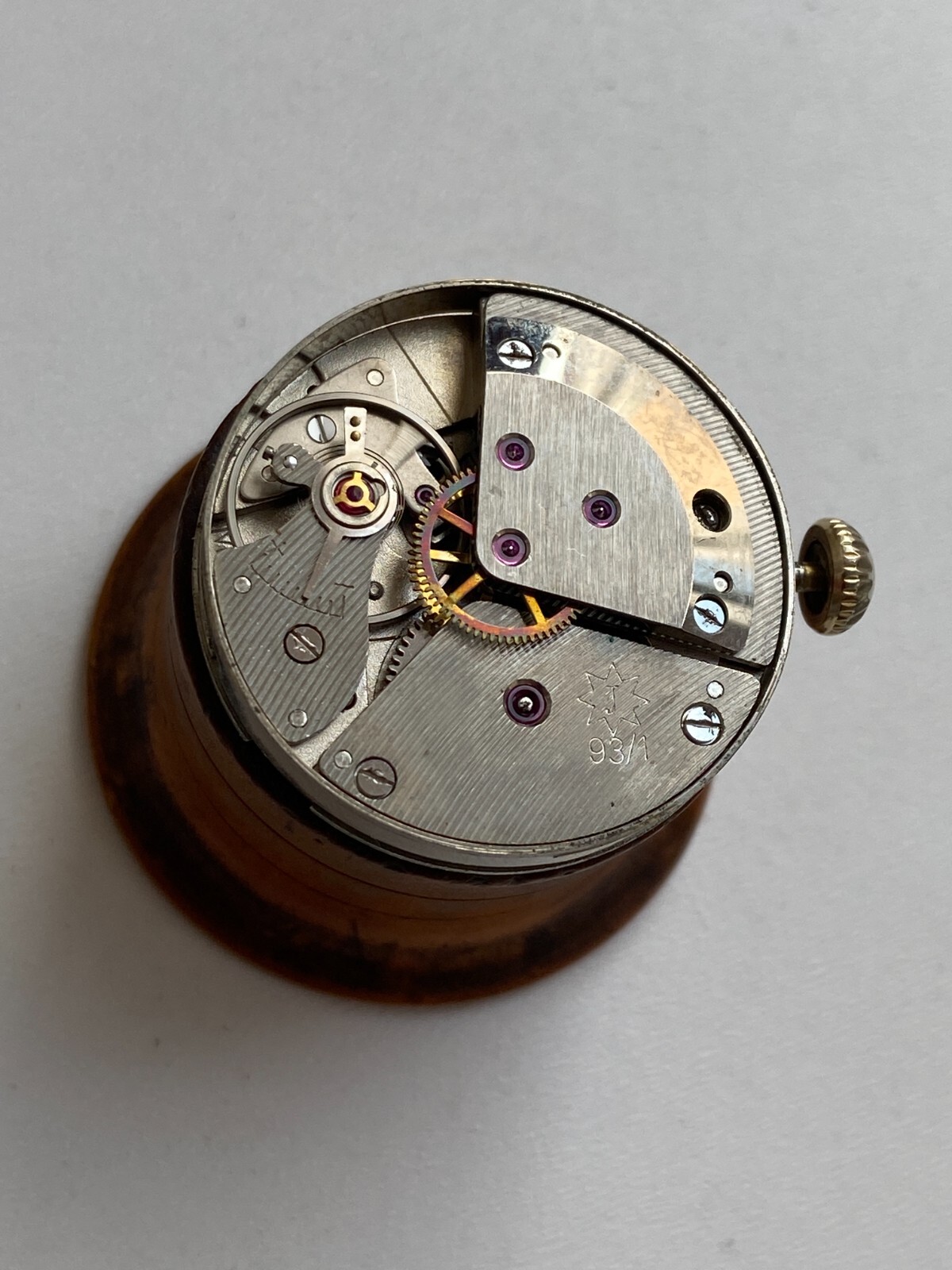 Vinatage watch parts MOVMENT JUNGHANS GERMANY 17 JEWELS CAL 93/1 WORKING
