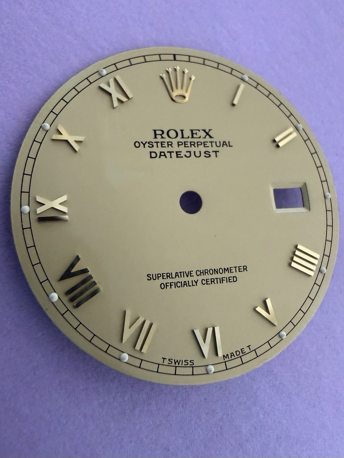 Genuine Factory Rolex Dial DateJust 36mm Champagne Roman Y 16013, 16233