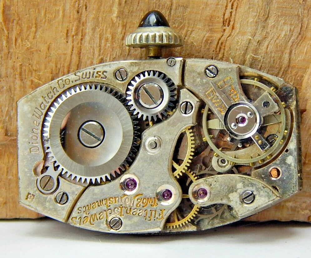 Vintage Dione 15 jewel 2 adjustment wrist watch movement with good balance