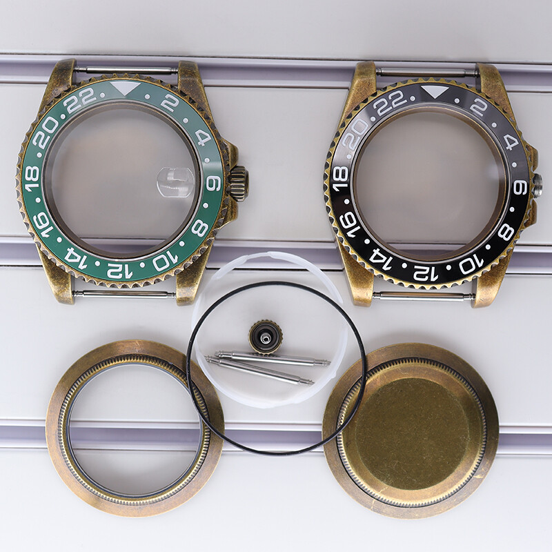 Bronze 40mm Retro Watch Cases Accessory stainless steel For Seiko nh35 Movement