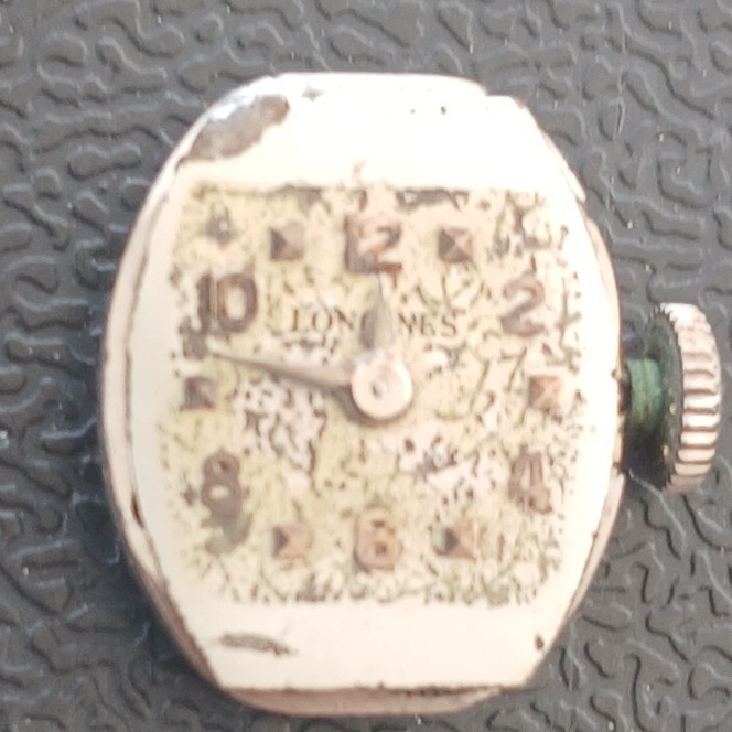 Longines 4LL watch movement, small, ladies, Swiss, partially disassembled, 1952