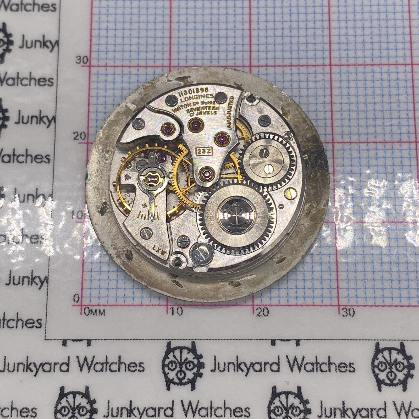 Vintage Longines Watch Movement Repairs Parts 23Z Watchmaker Swiss 17 Jewels