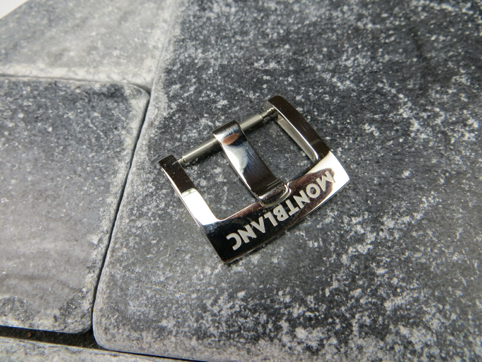 New 20mm Authentic Montblanc Thumbnail Tang Buckle I Twin-Deck Style Polish x1