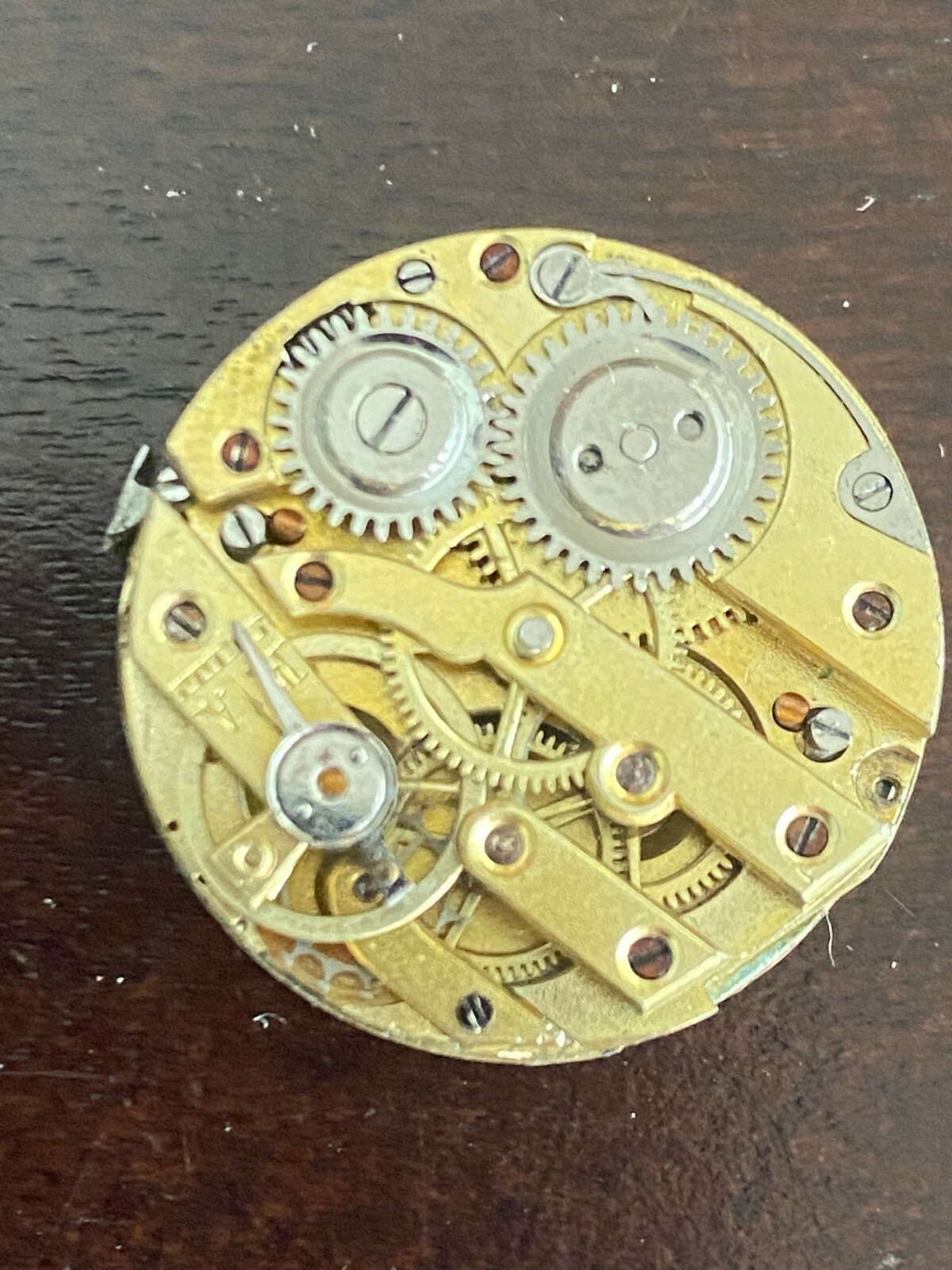 VINTAGE 21.4MM SWISS POCKET WATCH MOVEMENT, RUNNING ,