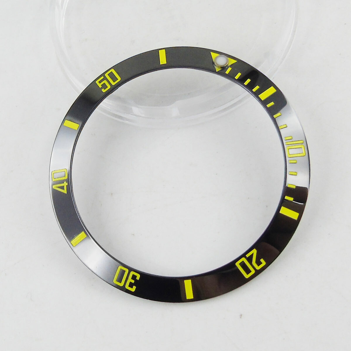 38mm*30.6mm Yellow/Gold/Mark Slope Black Watch Bezel Insert Ceramic fit 40mm Cas