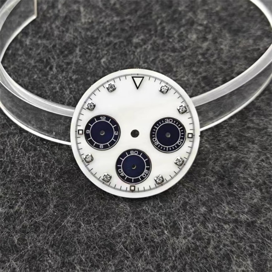 VK63 Dial 29.5mm Shell Dial Black and White Gray for VK63 Movement Watch Dial