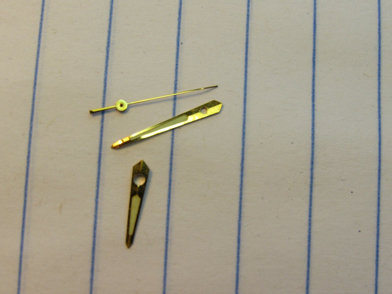 NOS Bulova Accutron 214 218 140 142 143 Watch Hands GDAP Trit Gold Tone