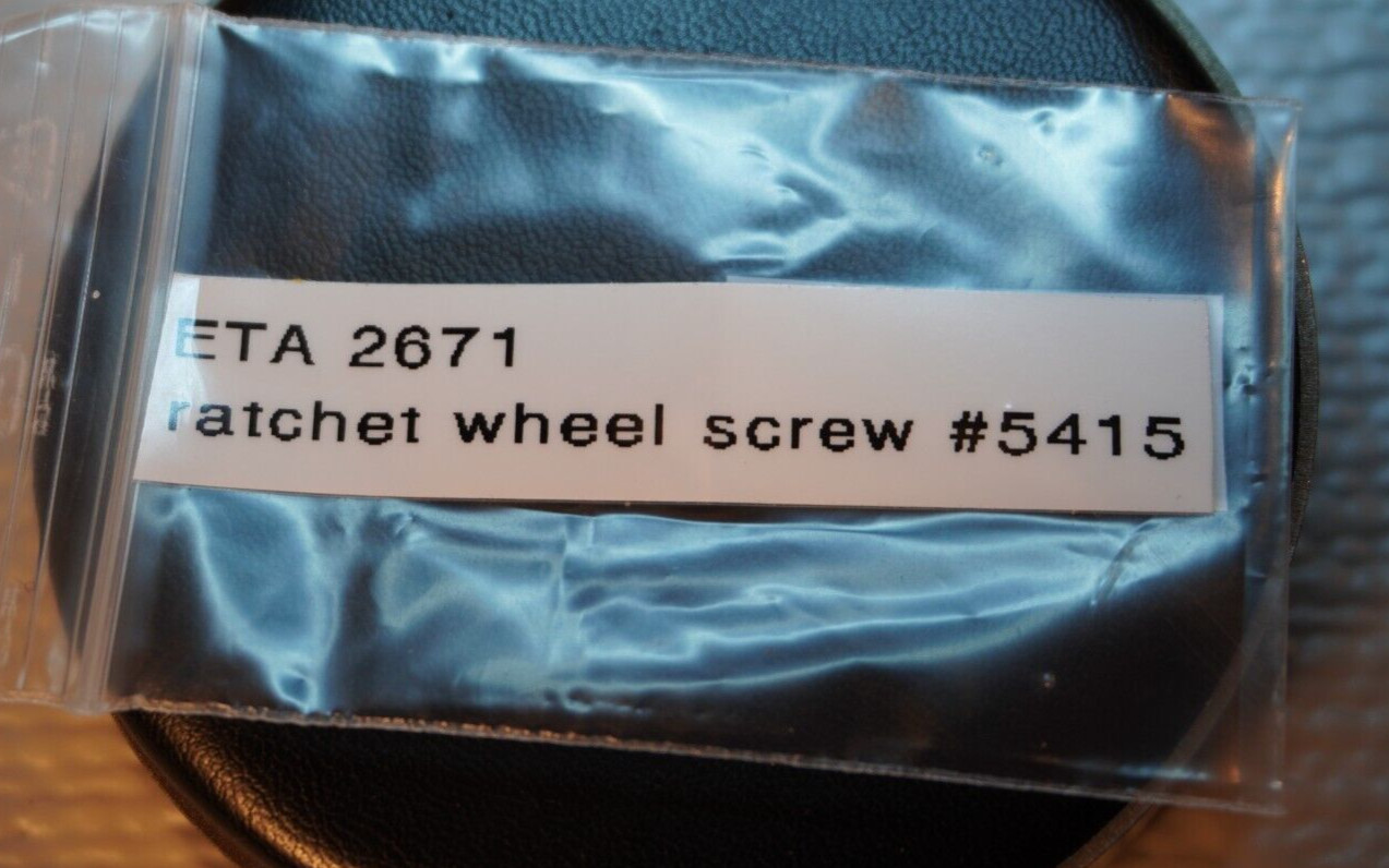 ETA – Ratchet Wheel Screw – Genuine OEM part #5415 for ETA caliber 2671
