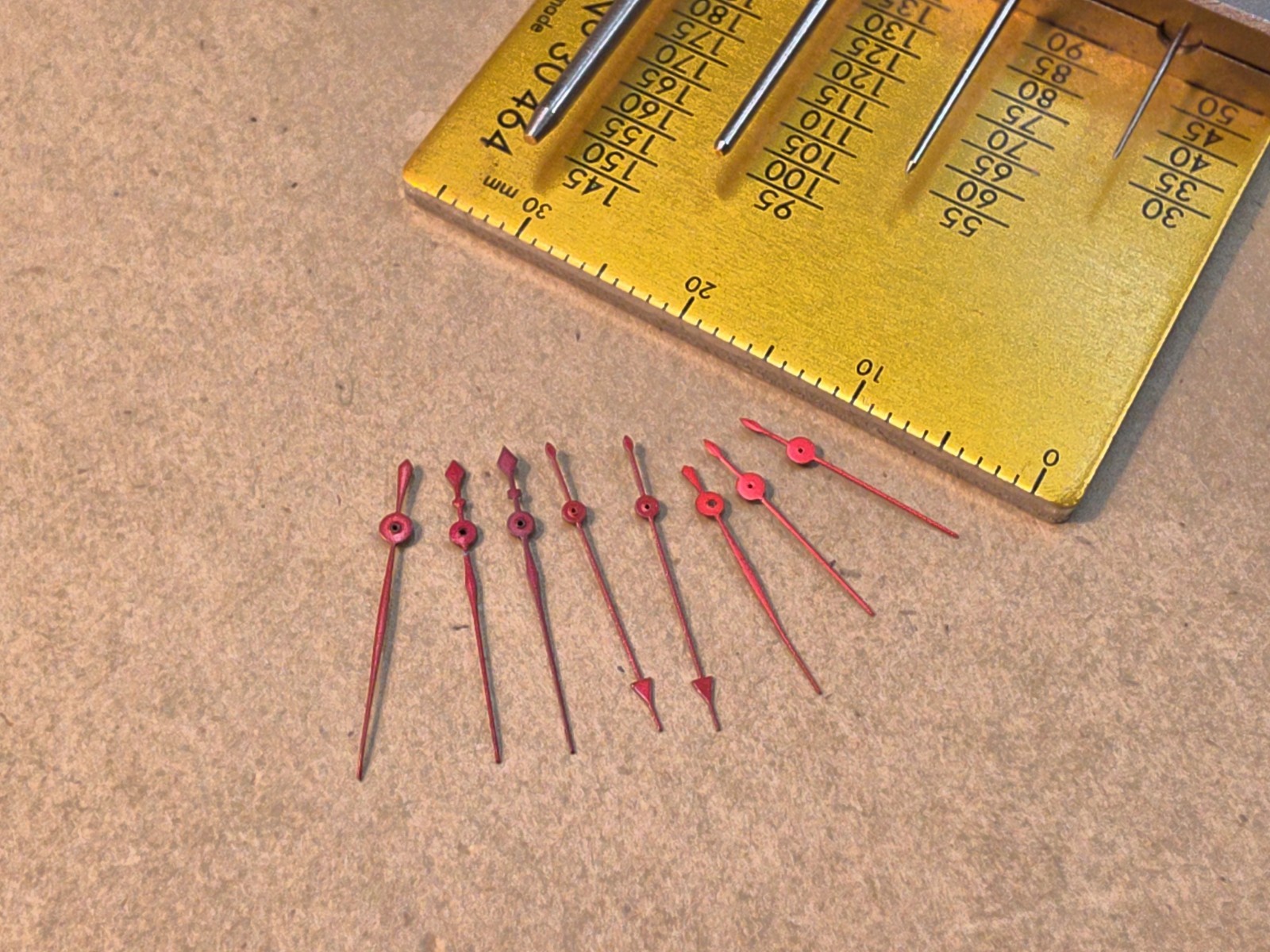 Lot Of 8 Mixed Vintage NOS Red Painted Sweep Seconds Center Second Hands