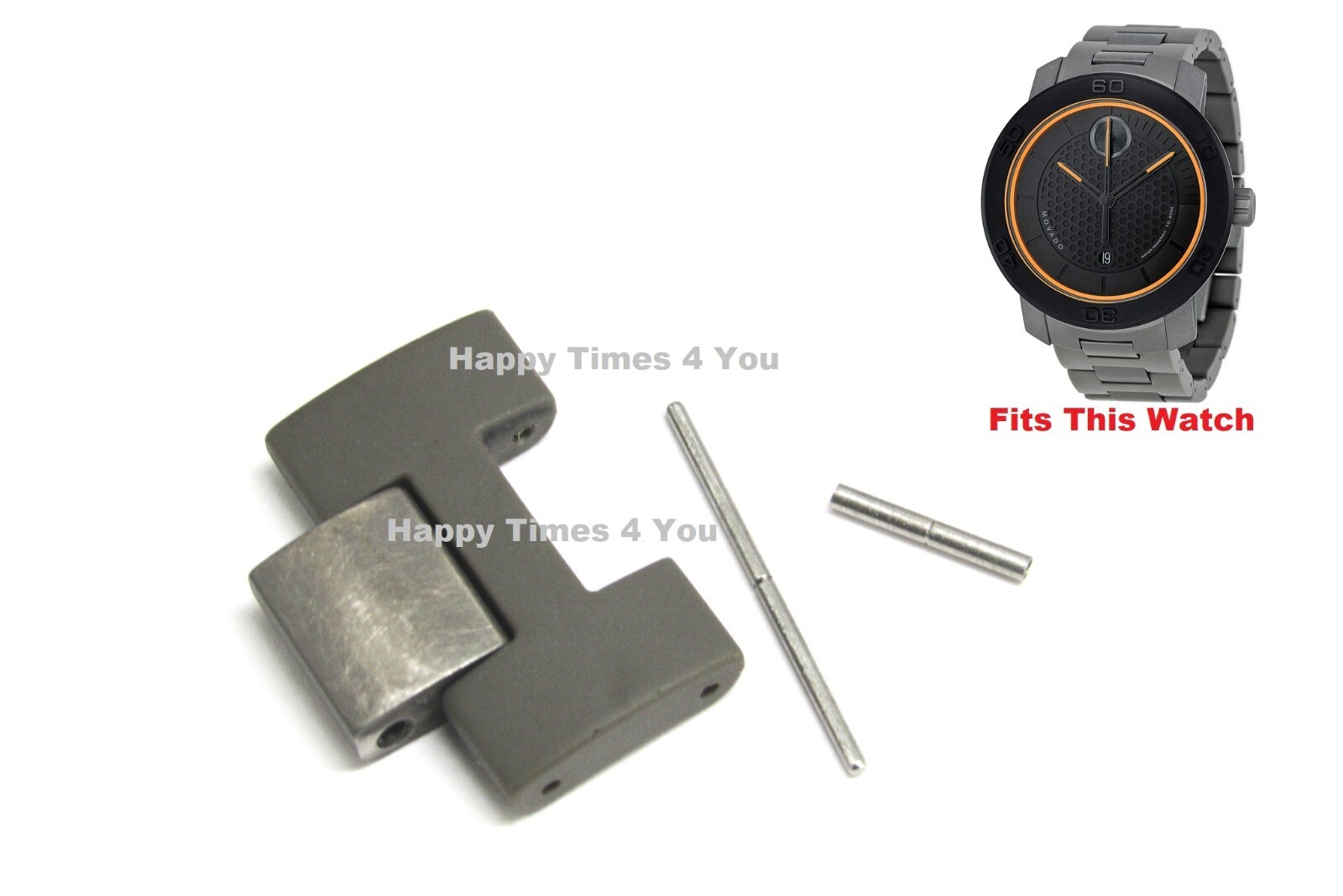 Movado Bold Gray Titanium Mens Watch Sizing Link