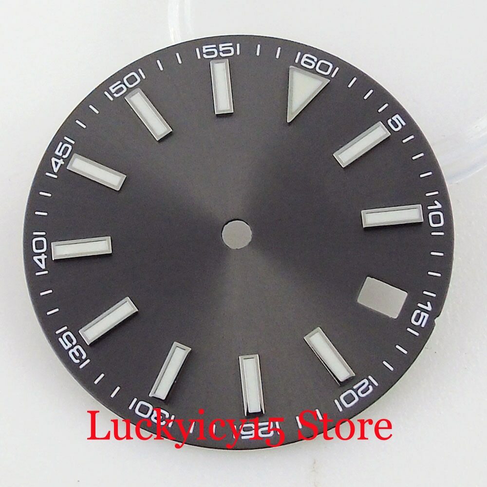 29MM Blue Silver Dial Fit NH35 NH36 MIYOTA8215 ETA2824 2836 Automatic Movement
