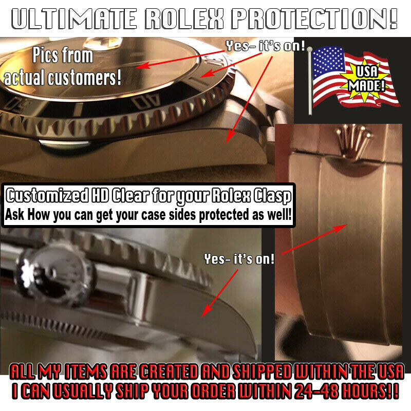 For-Rolex Sea Dweller 126600 HDClear Protector anti-scratch Clasp ‘n’ Sides (2)