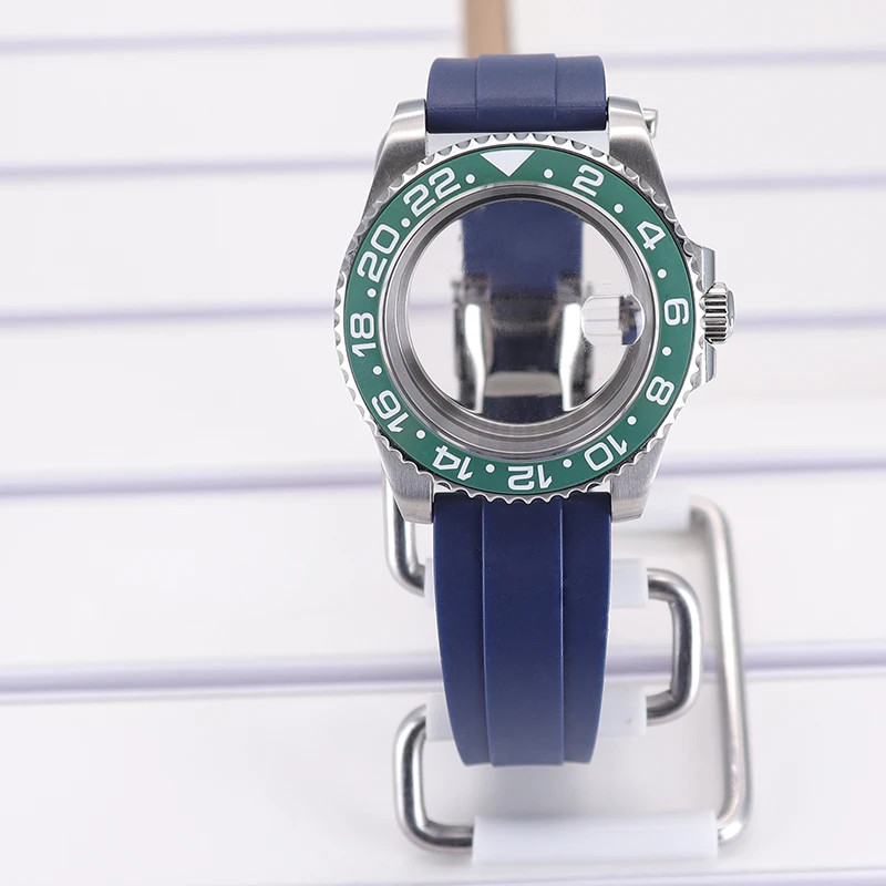 For Nh35 8215 2824 Movement 40mm Watch Case Strap GMT Ceramic Bezel Dial 28.5mm