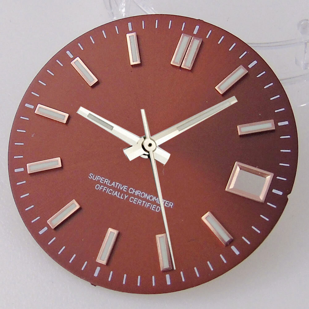 luminous 29mm Black no logo watch dial for NH35A MIYOTA2824 PT5000 Movement