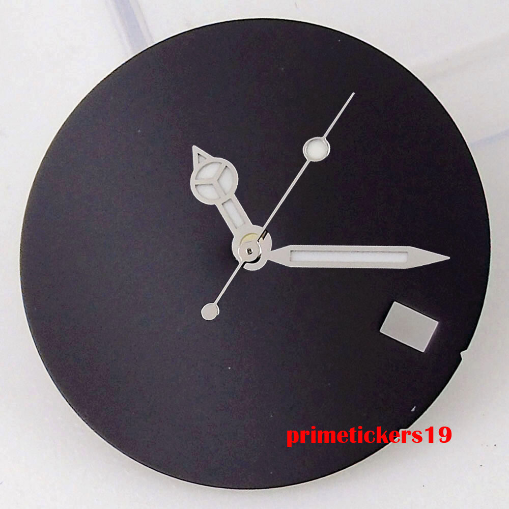 28.5mm Sterile Watch Dial Face Sunburst Date Window Hands Set Fit NH35 Movement