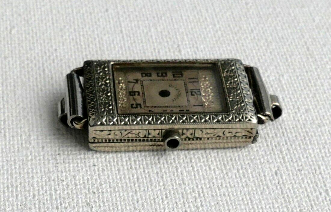 ANTIQUE OLLENDORFF LADIES 14K GOLD FILLED WATCH CASE WITH DIAL