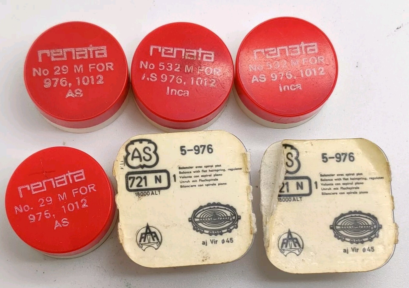NOS AS 976 1012 Balance Complete Incabloc No. 29m No. 532m 721n