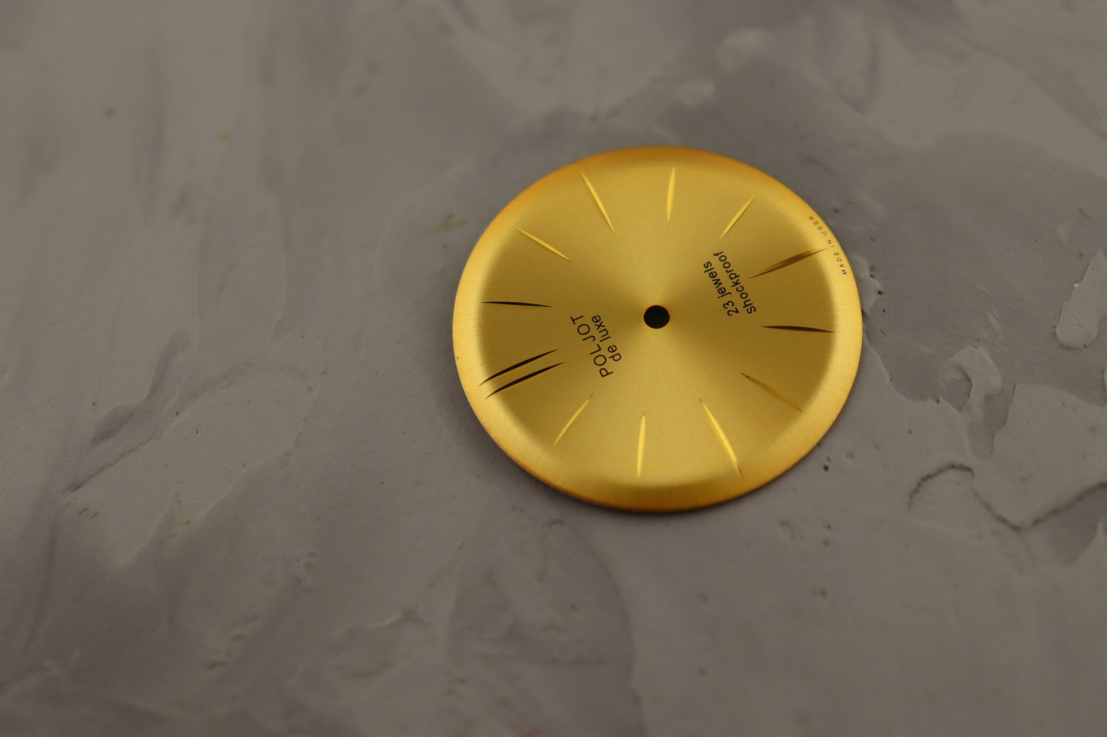 Dial for vintage Watch Poljot de Luxe, Luch. 23 jewels, wristwatches Soviet