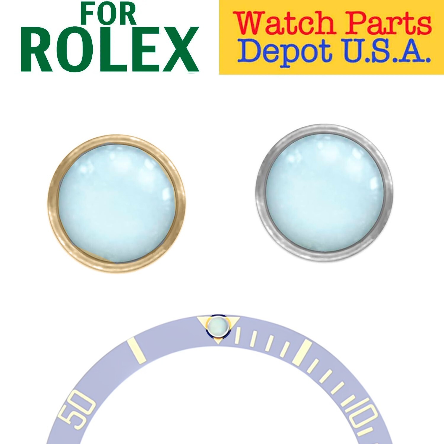 PEARL PIP DOT FOR BEZEL INSERT ROLEX SUBMARINER CERAMIC BLUE LUME 116613, 116610