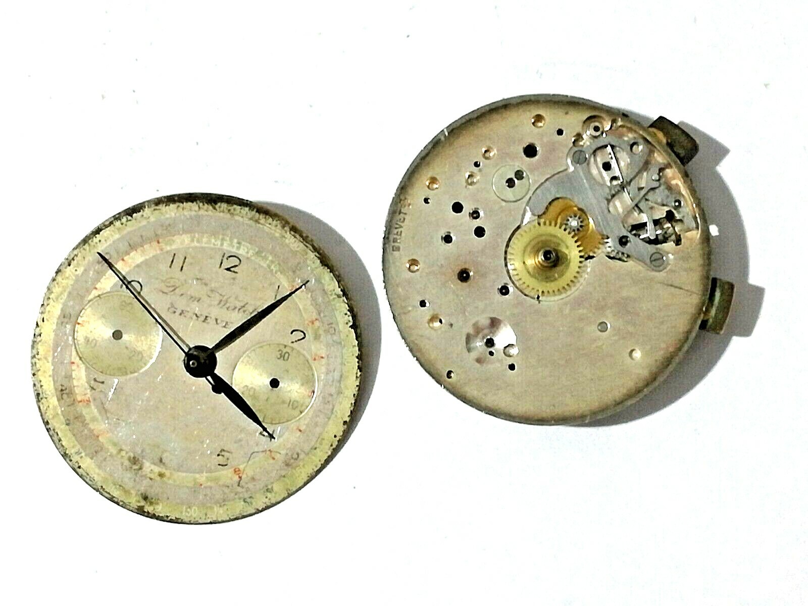 Original Complete Wind-Up Chronometer Movement Replacement Parts DOM WATCH