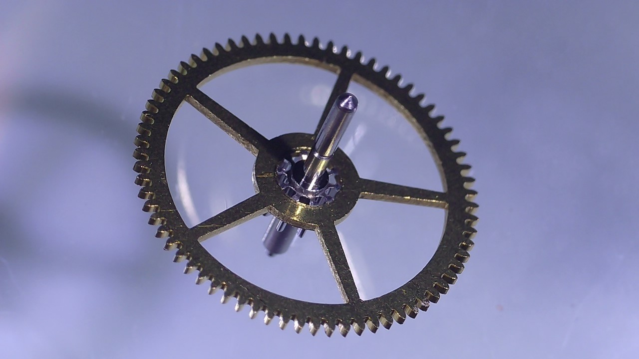 Valjoux 320 321 Second Watch Wheel 223 Ø 11 mm Height 8.95 mm Brass Steel Gold