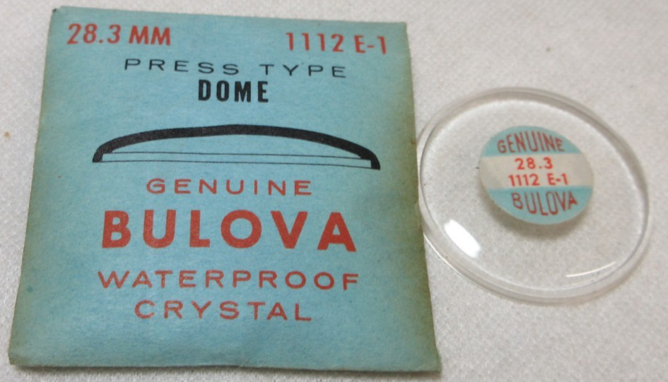 BULOVA ACCUTRON CARAVELLE WATCH CRYSTAL 1112E-1 WATCHMAKER #83