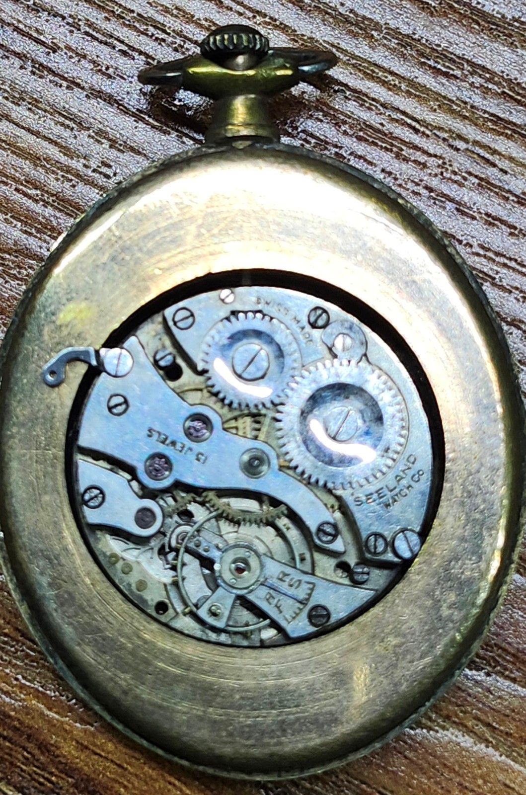 Seeland Watch Co. Swiss 15 Jewels Pocket Watch – Kama Dial-for PARTS OR REPAIR