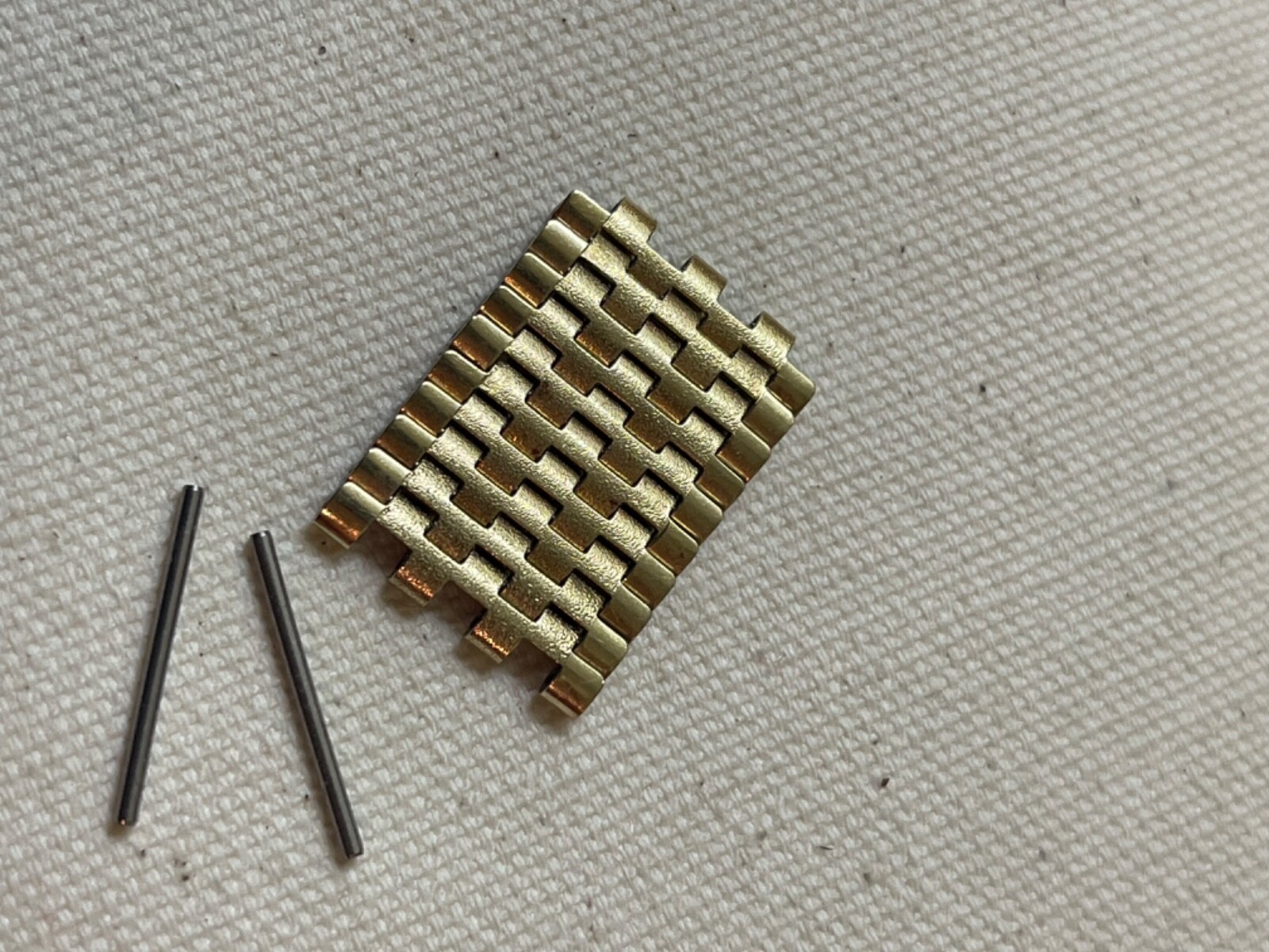 Rare NSA bracelet gold color watch bracelet 10 links 1960s Swiss New Old Stock