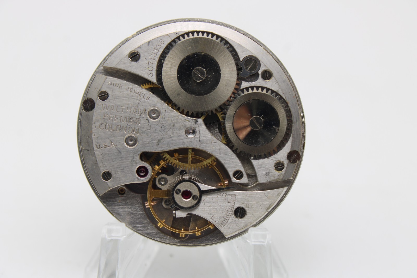 1941 WALTHAM PREMIER POCKET WATCH MOVEMENT 30713336 GRADE 209 12s 9j (EO)