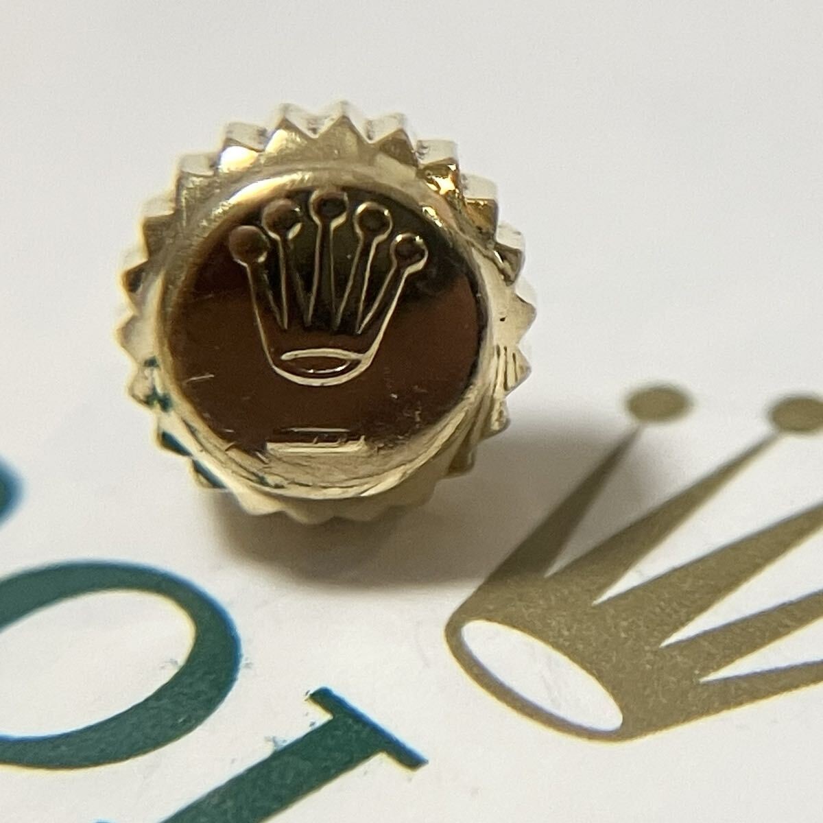 Rolex Genuine Crown 530-8 5.3mm Yellow Gold Fits 69173 Used