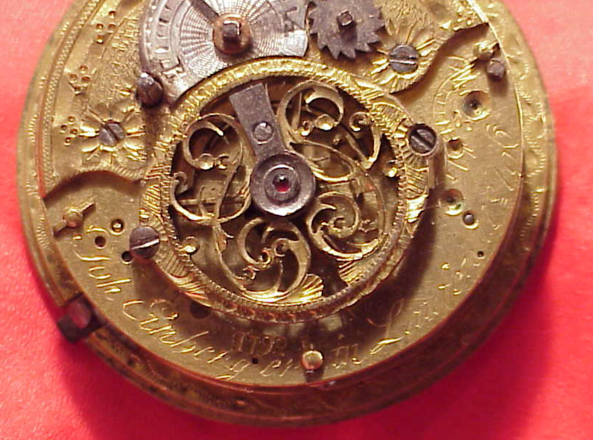 VERGE FUSEE 44MM JON ENBERGER 1792 LAUFEN GERMANY REPEATER POCKET WATCH MOVEMENT