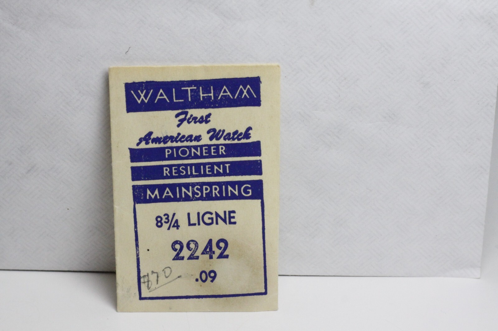 WALTHAM PIONEER UNIT #2242 8 3/4 ligne STRENTH .09 15V