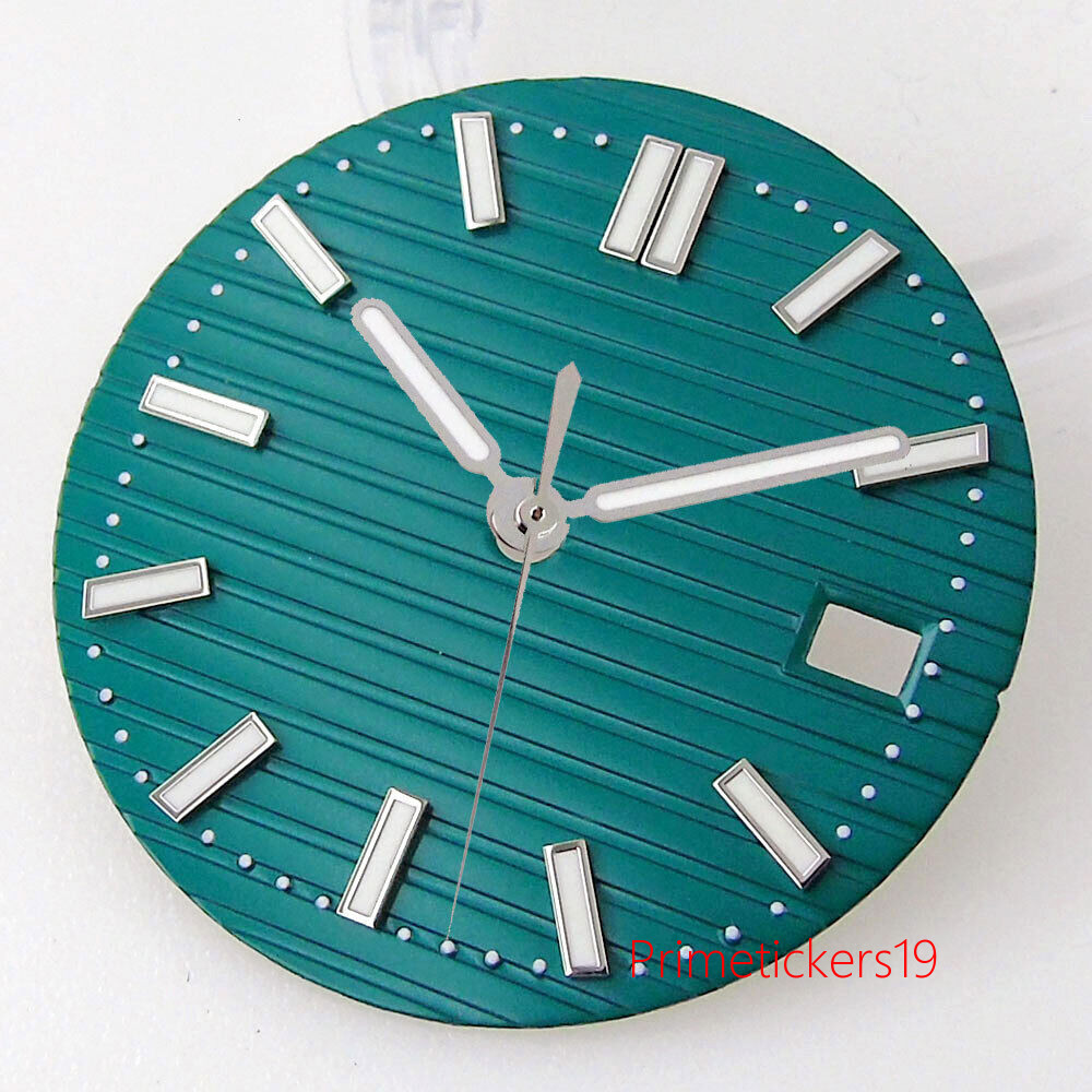 29.6mm Multicolor Watch Dial Hands Set Date Window Fit NH35 NH36 Movement