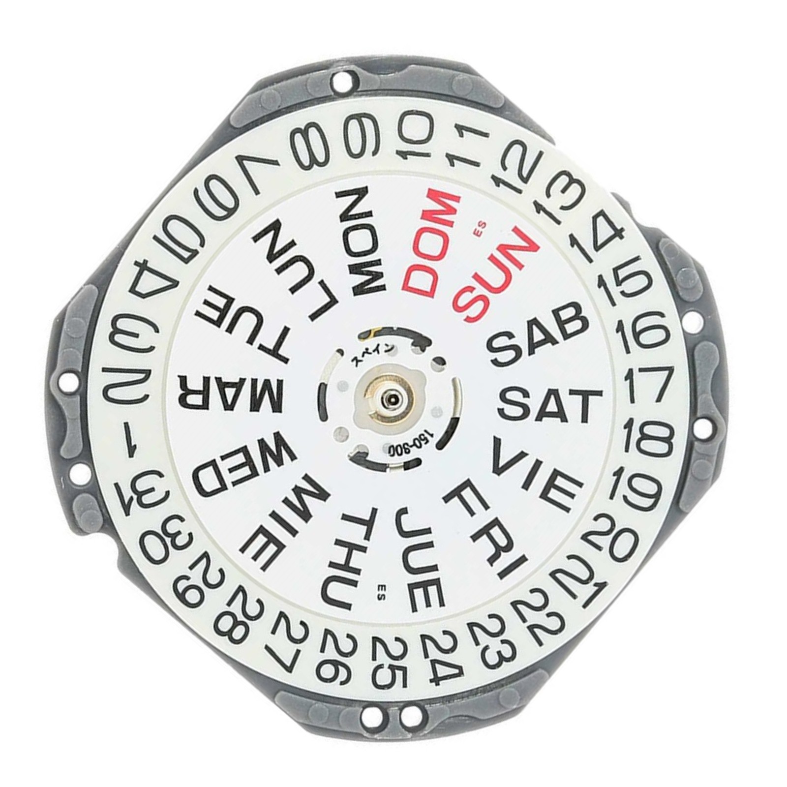 3 Hands Dual Calander Watch Movement 11 1/2 Ligne 3 Hands For Japan SII TMI VJ43