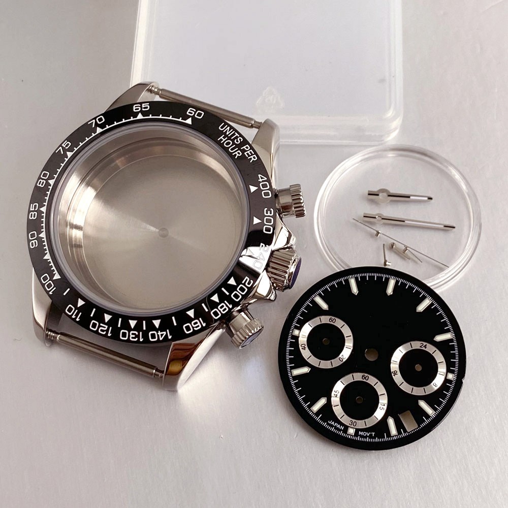 39mm Multifunctional VK63 Quartz Watch Case Mod Parts Set For Daytona Wristwatch