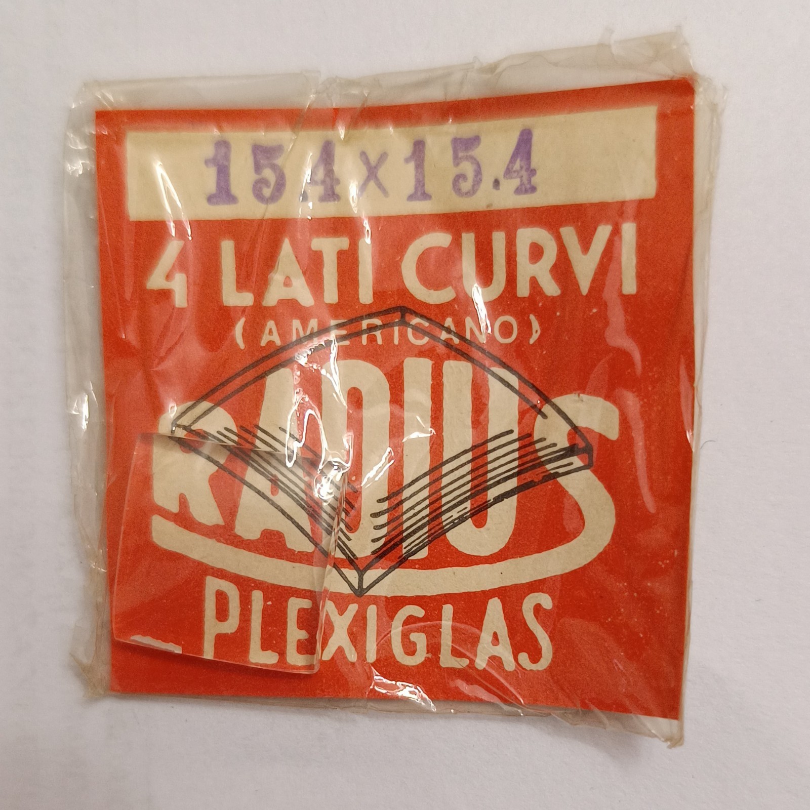 154×154 Square Plexiglass Glass – 4 Sides Curved – Nos Vintage American Type