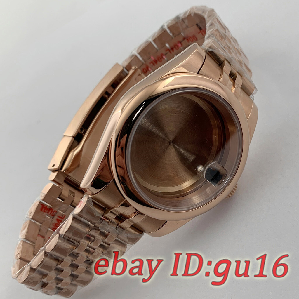 36mm/40mm NH35 NH36 ETA 2824/2836 Miyota 8215 Rose gold Jubilee strap Watch case