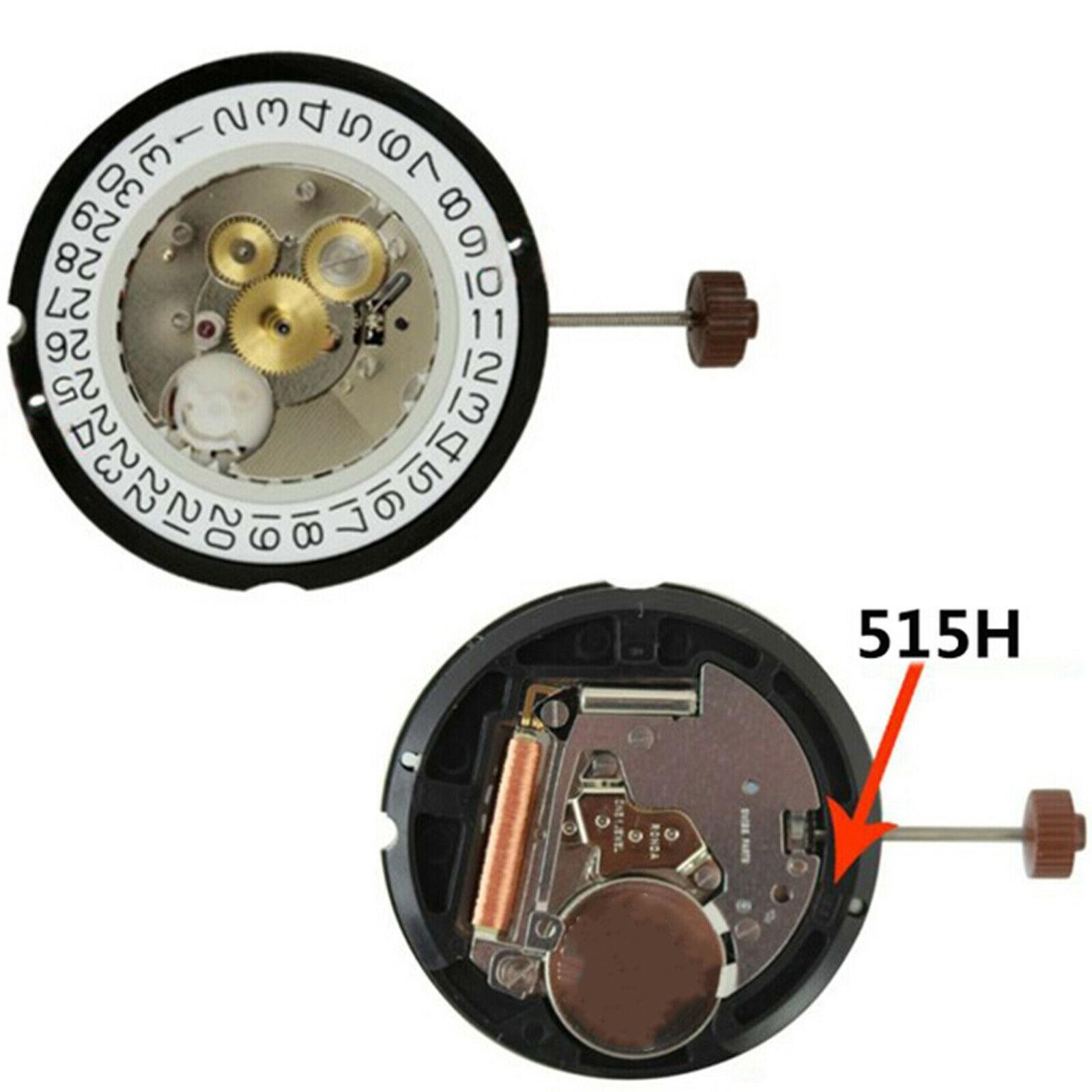 4 Hands 371 Quartz Watch Movement With Stem For Ronda 515H Repair Accessories