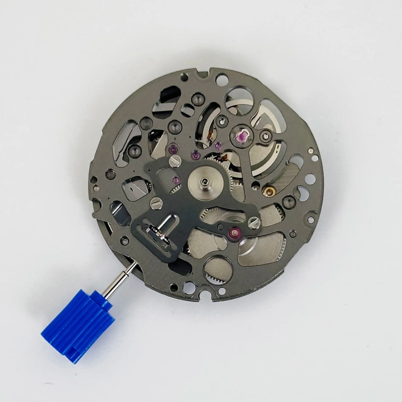 Genuine Seiko NH72A Black Skeleton Automatic Watch Movement 24J NH72 Japan +Stem