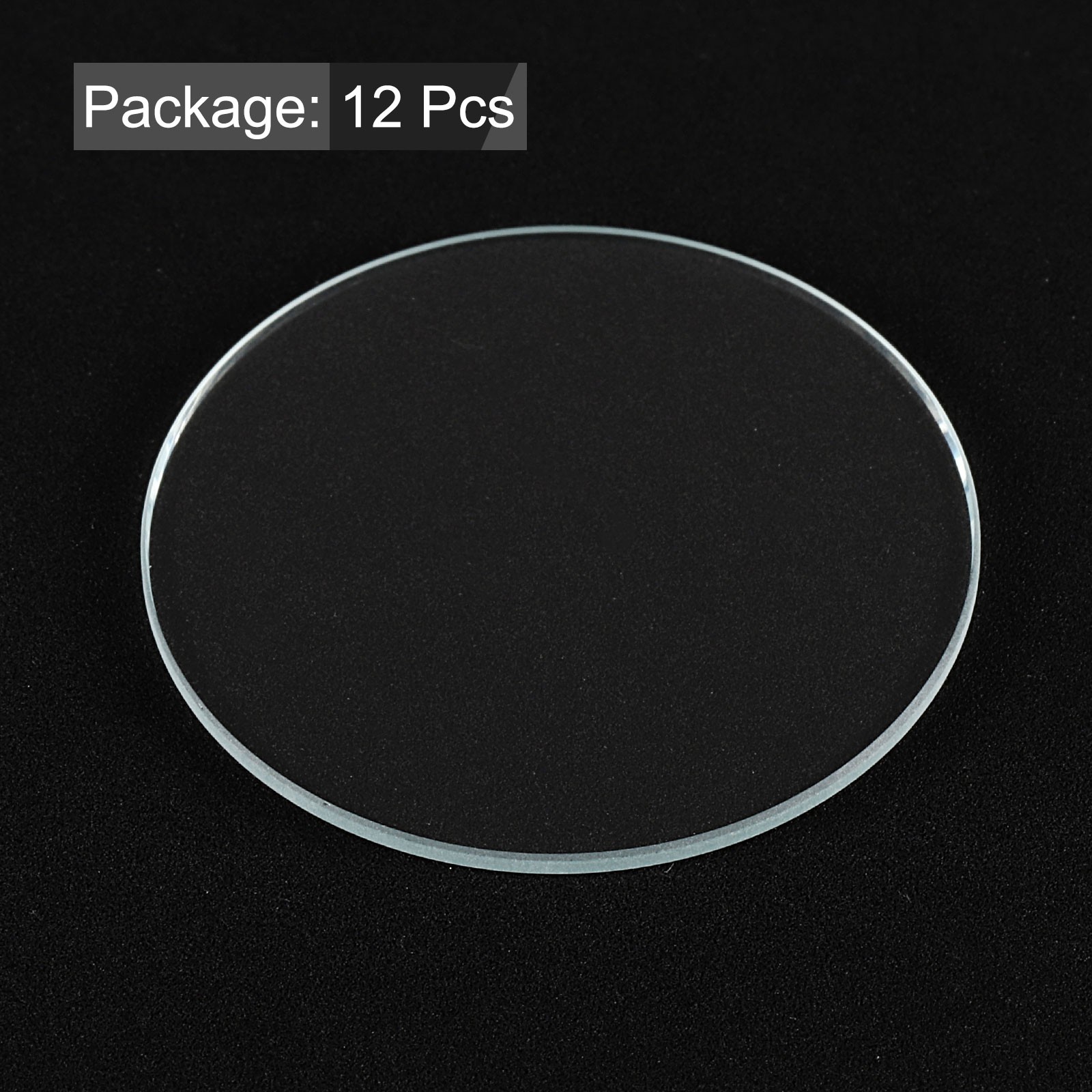 12pcs Watch Crystal Glass Lens 30mm Flat Round Glass Watch Face Crystals Lens
