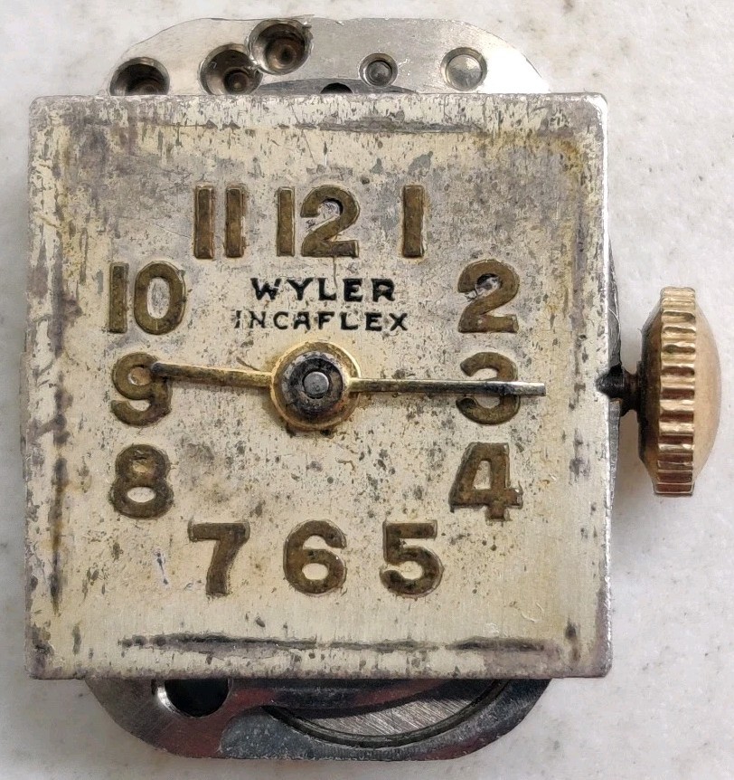 Rare Wyler Incaflex High Grade ETA Cal. 1045 17 Jewel watch movement Running