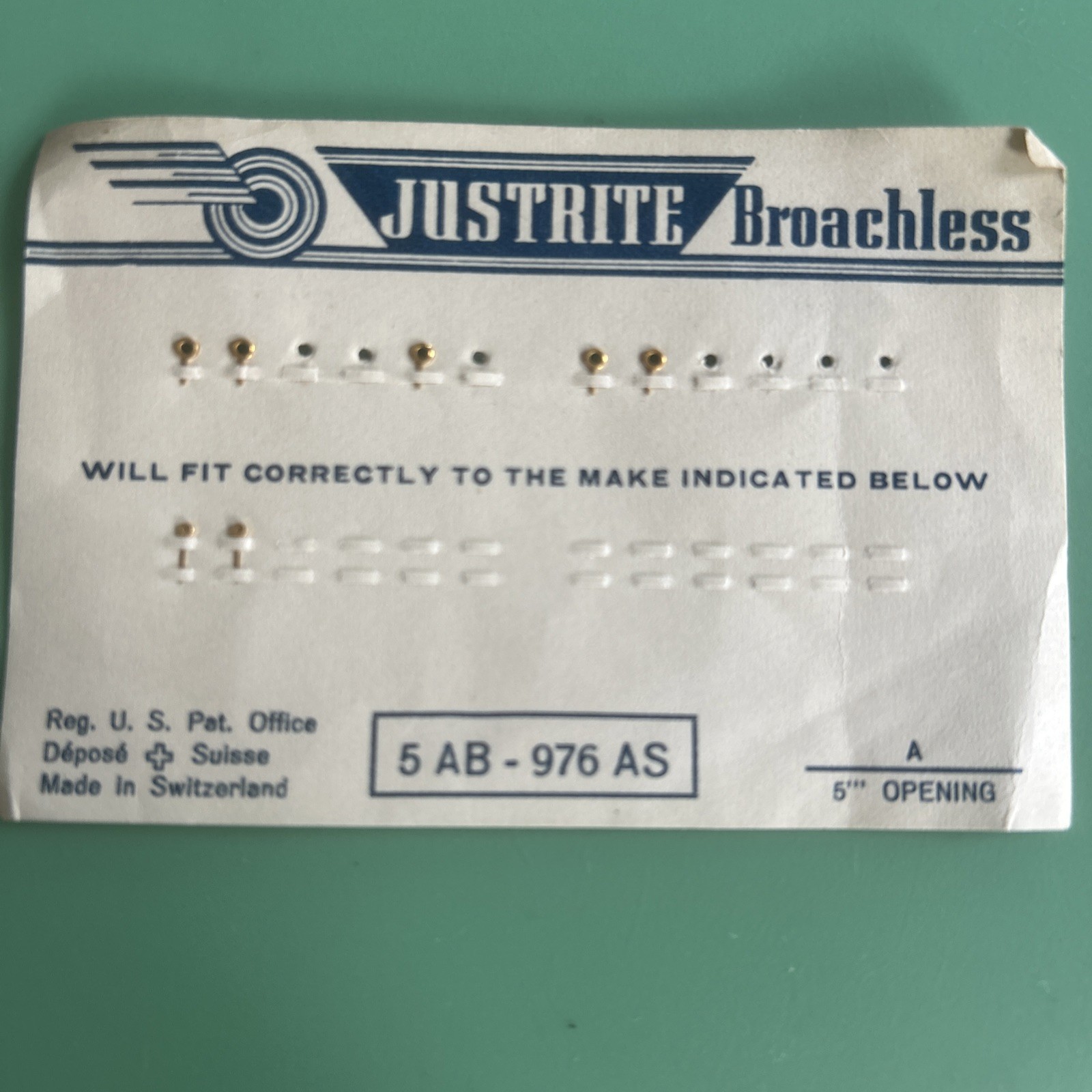 Justrite Broachless – Total of 6 Watch Hands – 5AB – 976AS – A. Schild Cal. 976