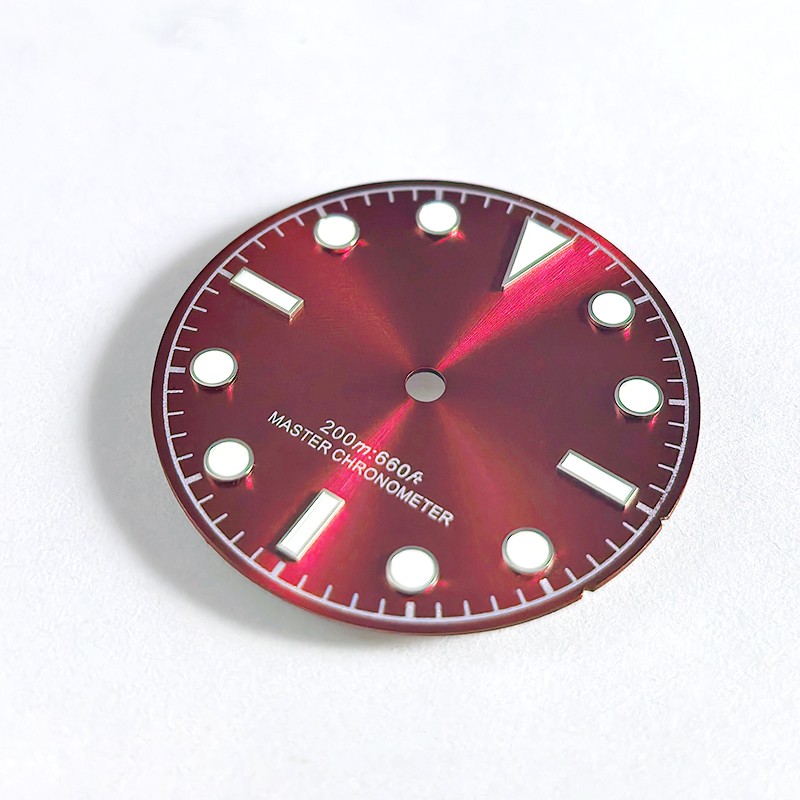 Retro Sunburst 28.5mm Matte Dial Blue Lume NH38/Nh35 Movement date