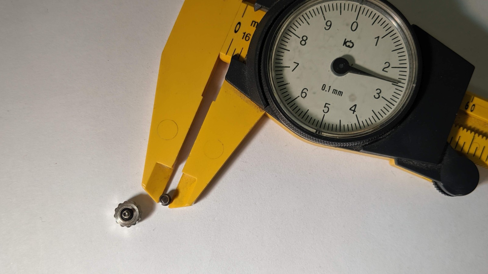 Tag HEUER CROWN S/S WHITE Cav 6501 and tube, approx 6.5mm diameter, SCREWDOWN TY