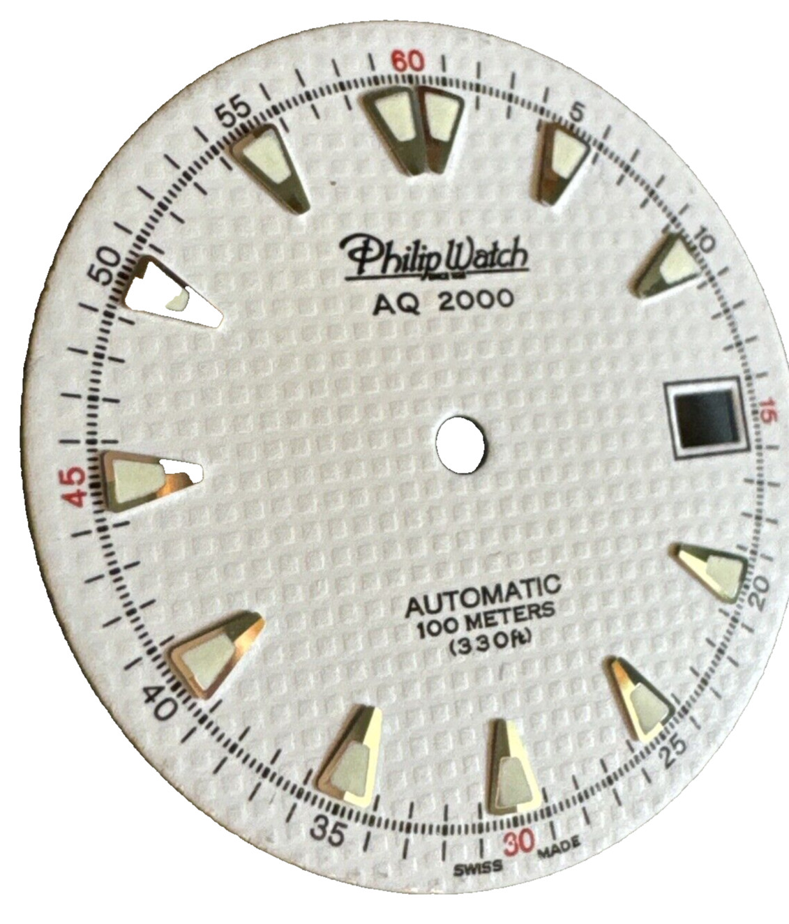 Philip Watch AQ2000 White Dial N.O.S. Swiss Made Automatic 29Mm Data H3