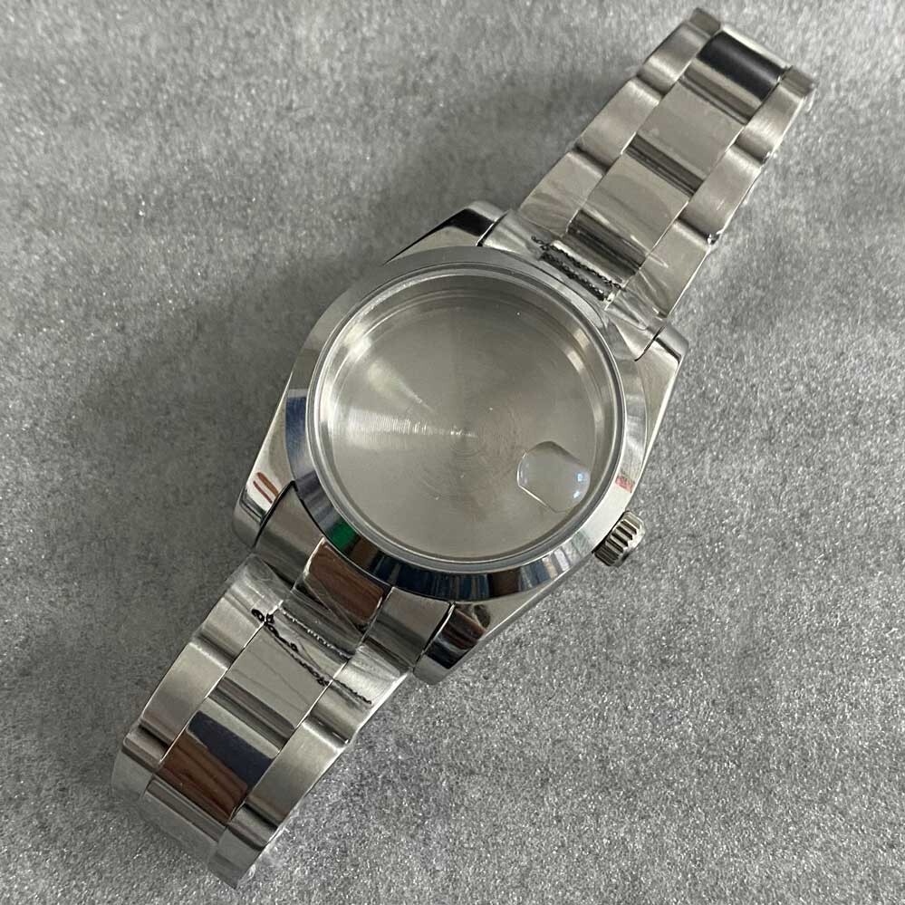 36mm watch case Stainless steel case + strap fit NH35 NH36 Automatic movement